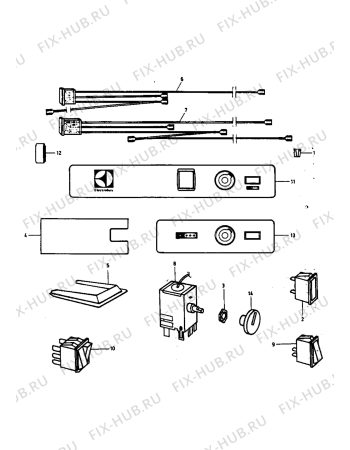 Взрыв-схема холодильника Electrolux TC1510 - Схема узла Electrical equipment